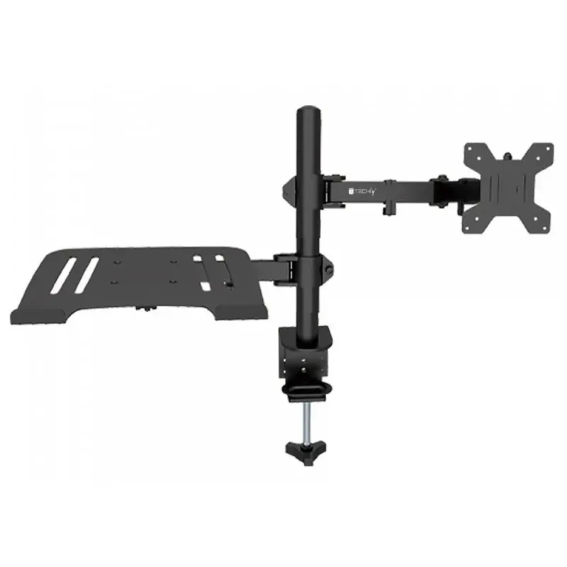 Uchwyt biurkowy Techly 13'-32", z półką na laptopa | PartsPC.pl