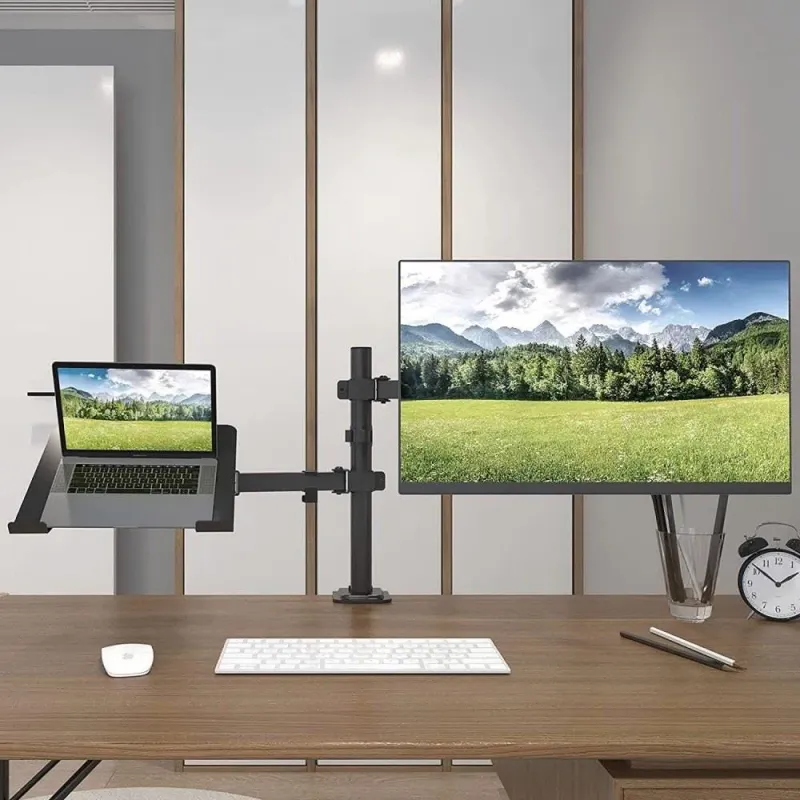 Uchwyt biurkowy Techly 13'-32", z półką na laptopa | PartsPC.pl