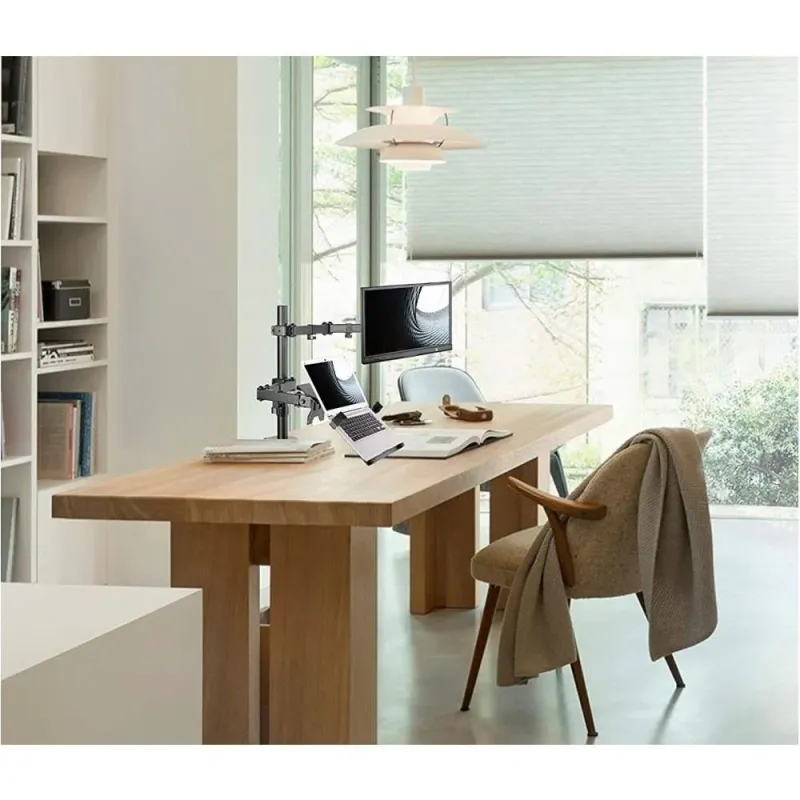 Uchwyt biurkowy Techly 13'-32", z półką na laptopa | PartsPC.pl