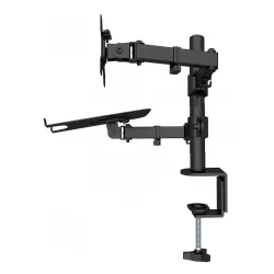 Uchwyt biurkowy Techly 13'-32", z półką na laptopa | PartsPC.pl