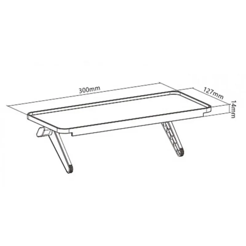 Półka Techly na telewizor pod dekoder pilot regulowana | PartsPC.pl