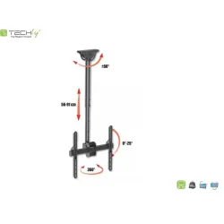 Uchwyt sufitowy Techly 32"-55", 50kg regulowany | PartsPC.pl