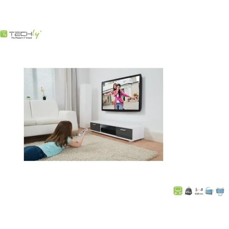Uchwyt ścienny Techly 13"-37", 25kg obrotowy | PartsPC.pl