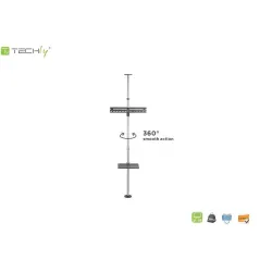 Stojak podłogowo-sufitowy Techly 37"-70", 30kg | PartsPC.pl