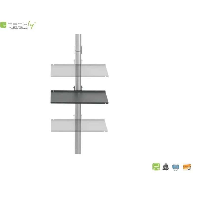 Stojak podłogowo-sufitowy Techly 37"-70", 30kg | PartsPC.pl