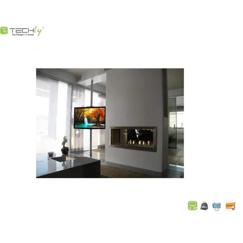 Stojak podłogowo-sufitowy Techly 37"-70", 30kg | PartsPC.pl