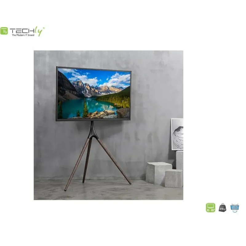 Stojak podłogowy Techly 45"-65", 35kg drewno | PartsPC.pl