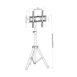 Stojak podłogowy Techly 17"-60" 35kg Tripod | PartsPC.pl