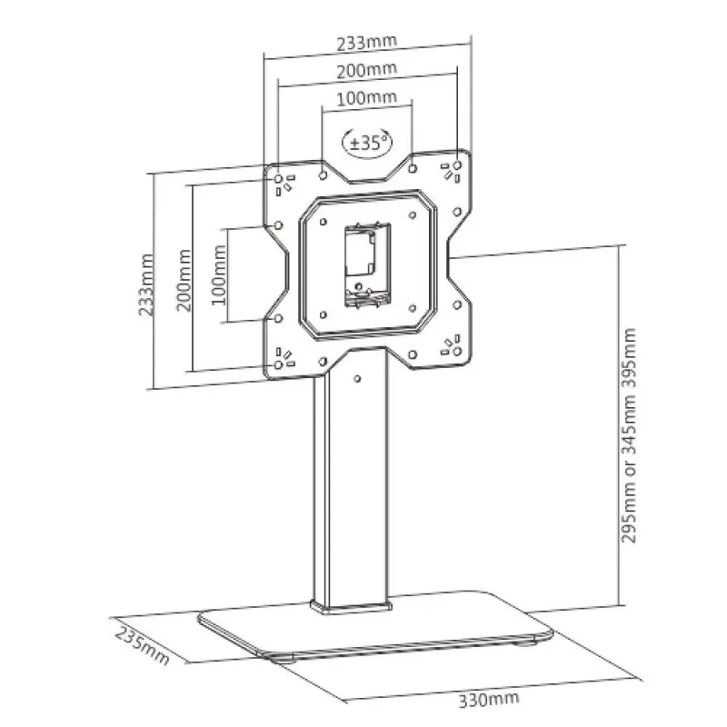 Stojak / Podstawka LCD/LED Techly 23"-43", 40kg | PartsPC.pl
