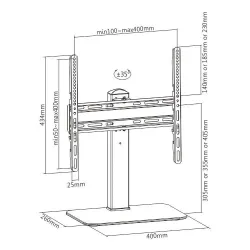Stojak / Podstawka LCD/LED Techly 32"-55", 40kg, | PartsPC.pl