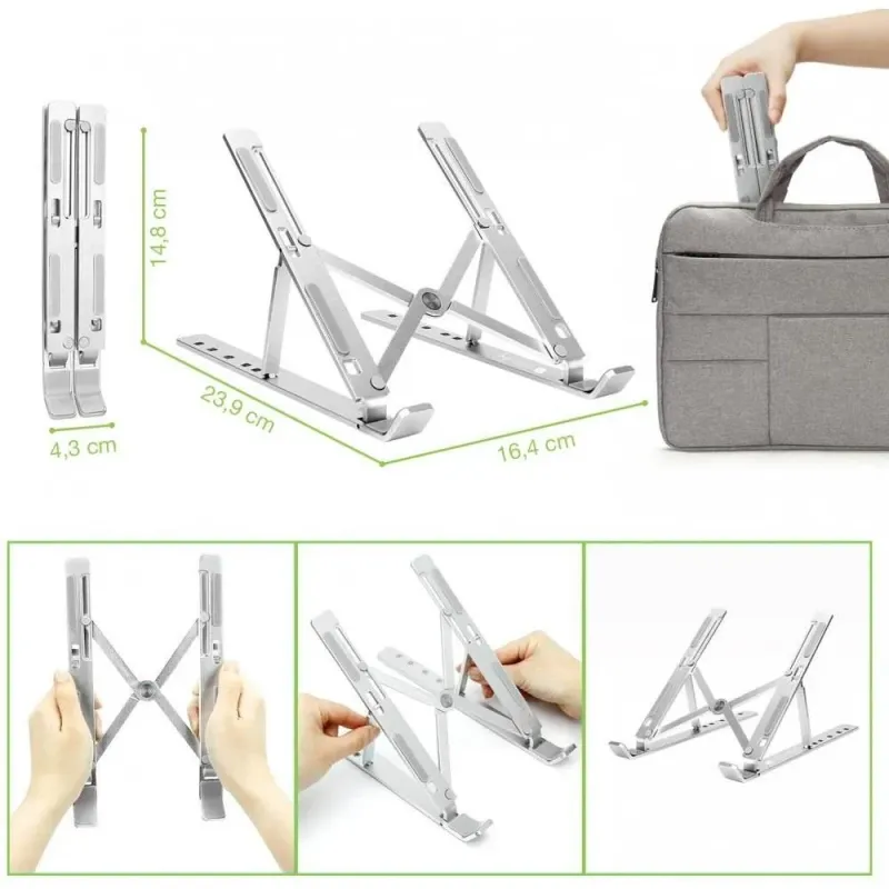 Podstawka do notebooka Techly składana, regulowana | PartsPC.pl