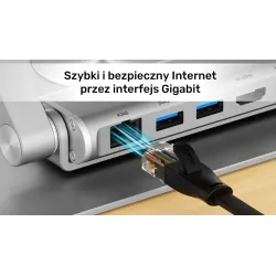 Podstawka pod laptop UNITEK D1109A HUB USB-C, HDMI, 4K, | PartsPC.pl