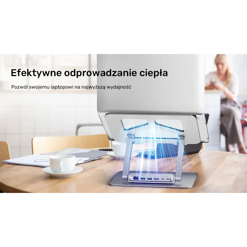 Podstawka pod laptop UNITEK D1109A HUB USB-C, HDMI, 4K, | PartsPC.pl