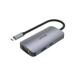 Hub USB-C Unitek D1051A 1x USB 3.1, VGA, 2x HDMI, PD | PartsPC.pl