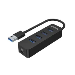 HUB USB-A Unitek H1117A 4xUSB-A 3.1, aktywny, 10W | PartsPC.pl