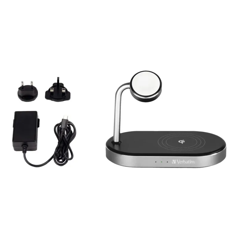 Podstawka ładująca Verbatim WCS-02 3w1 Apple Watch iPhone | PartsPC.pl