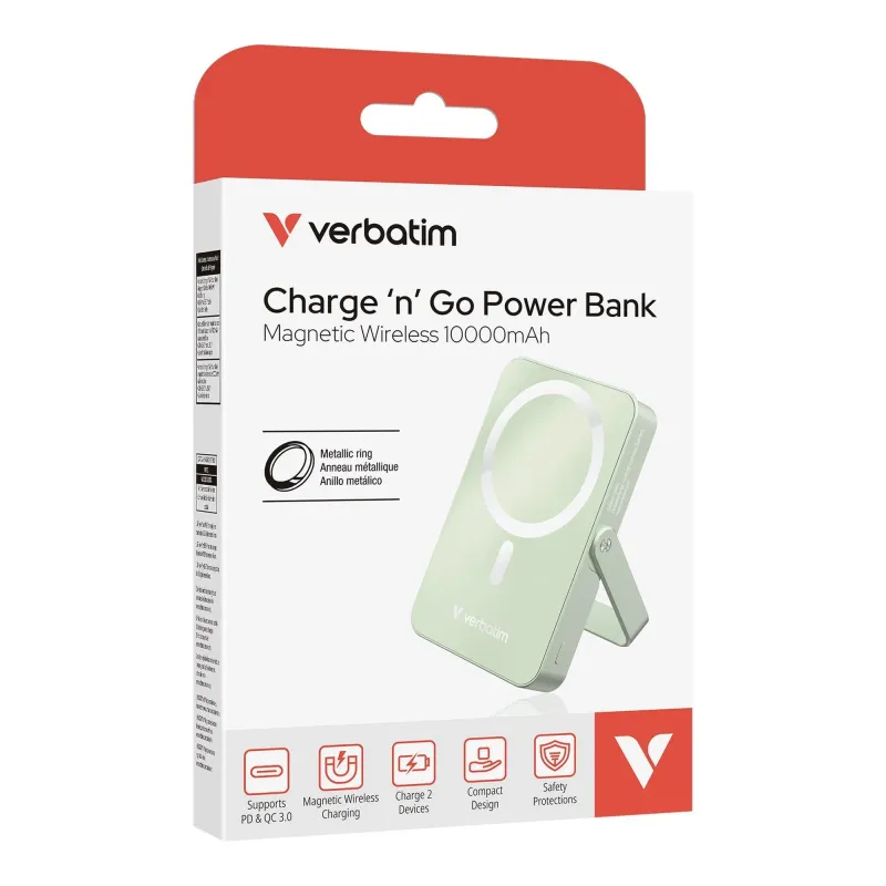 Powerbank Verbatim Charge 'n' Go Magnetic Wireless with | PartsPC.pl