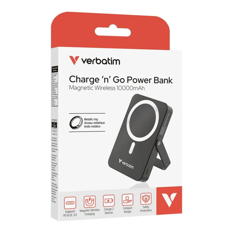 Powerbank Verbatim Charge 'n' Go Magnetic Wireless with | PartsPC.pl
