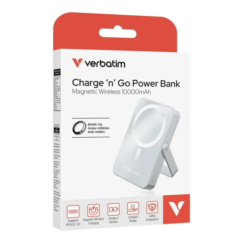 Powerbank Verbatim Charge 'n' Go Magnetic Wireless with | PartsPC.pl