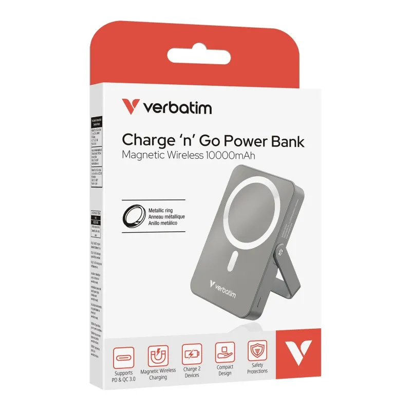 Powerbank Verbatim Charge 'n' Go Magnetic Wireless with | PartsPC.pl