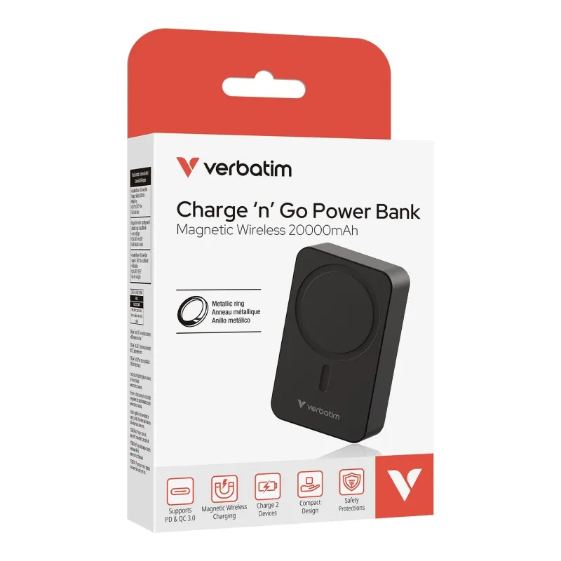 Powerbank Verbatim Charge 'n' Go Essentials Magnetic | PartsPC.pl