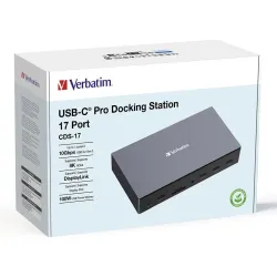 Stacja dokująca Verbatim USB-C Pro CDS-17 3xHDMI 2xDP | PartsPC.pl