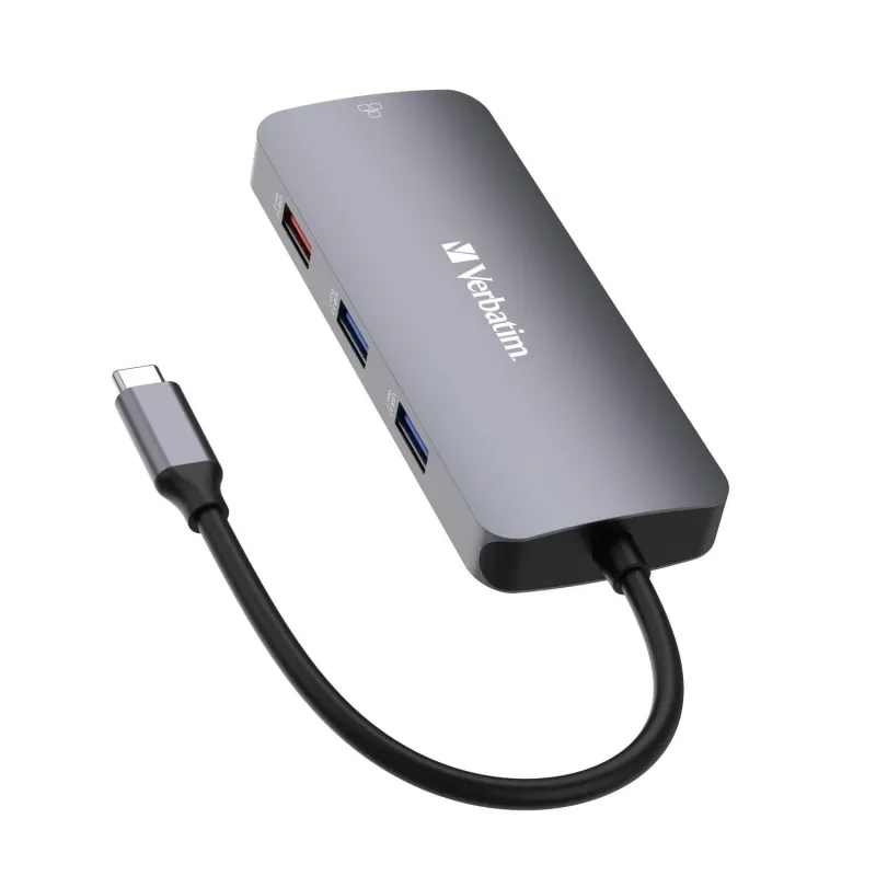 Hub USB Verbatim Multi Port CMH-09: 2xUSB-C 3.1, 1xUSB-A | PartsPC.pl