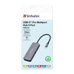 Hub USB Verbatim Multi Port CMH-09: 2xUSB-C 3.1, 1xUSB-A | PartsPC.pl