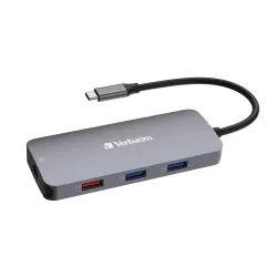 Hub USB Verbatim Multi Port CMH-09: 2xUSB-C 3.1, 1xUSB-A | PartsPC.pl