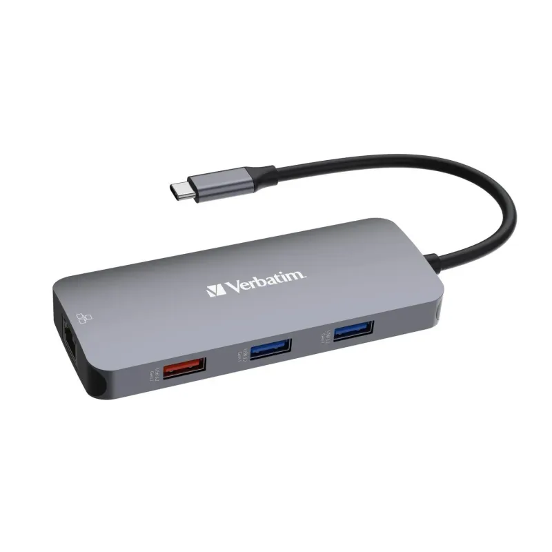 Hub USB Verbatim Multi Port CMH-09: 2xUSB-C 3.1, 1xUSB-A | PartsPC.pl