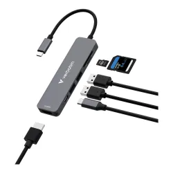 Hub USB Verbatim Multi Port Essentials USB-C PD, USB-A | PartsPC.pl