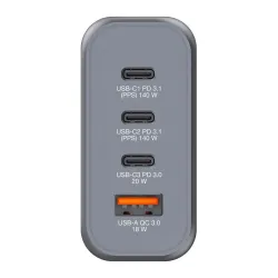 Ładowarka sieciowa Verbatim GaN GNC-140 3xUSB-C PD | PartsPC.pl