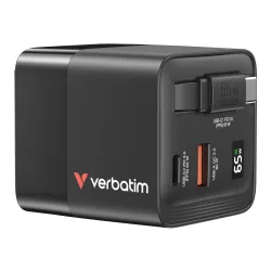 Ładowarka ścienna Verbatim GaN 65W 1xUSB-C PD 3.0 | PartsPC.pl