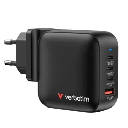 Ładowarka sieciowa Verbatim Mini GaN 100W 3xUSB-C PD | PartsPC.pl