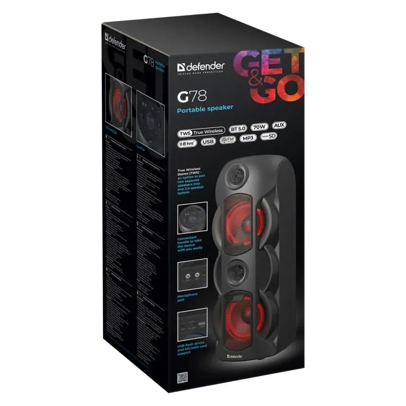Głośnik Defender G78 Bluetooth 70W | PartsPC.pl