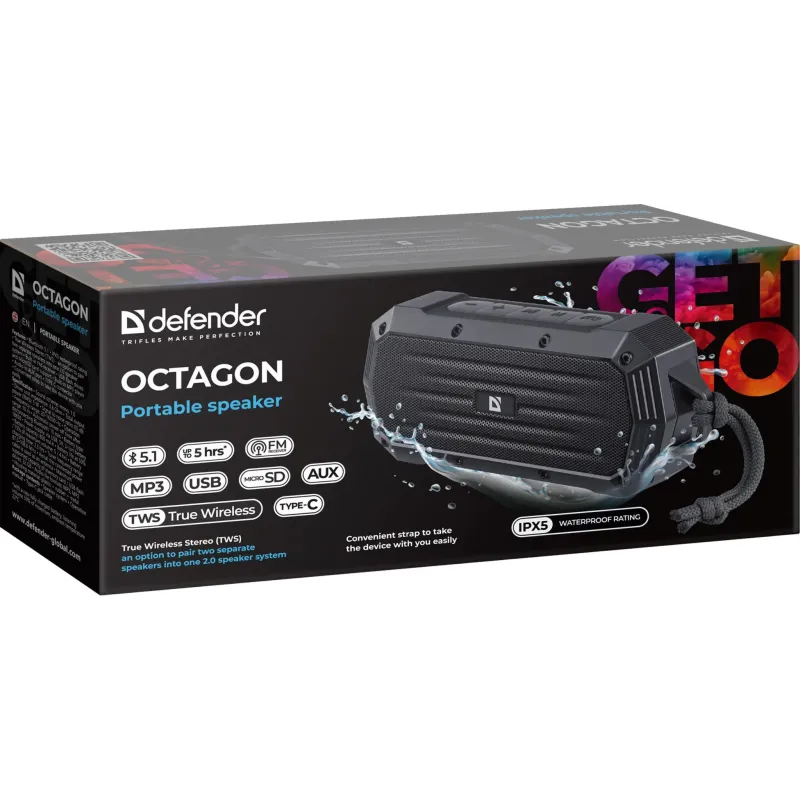 Głośnik Defender OCTAGON Bluetooth 5W | PartsPC.pl