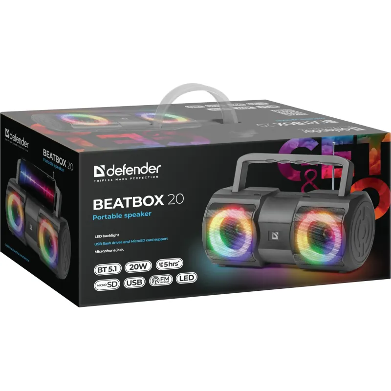 Głośnik Defender BEATBOX 20 Bluetooth 20W | PartsPC.pl