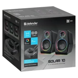 Głośniki Defender SOLAR 10 2.0 10W Bluetooth USB | PartsPC.pl