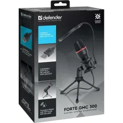Mikrofon przewodowy Defender FORTE GMC 300 ze statywem | PartsPC.pl