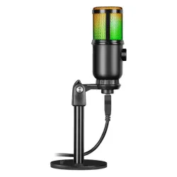 Mikrofon przewodowy Defender GLOW GMC 400 ze statywem | PartsPC.pl