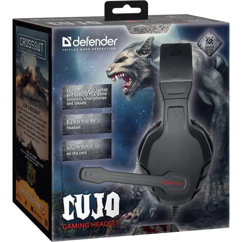 Słuchawki z mikrofonem Defender CUJO Gaming 4 pin + | PartsPC.pl