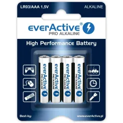 Baterie alkaliczne AAA/LR03 everActive Pro Alkaline 4 | PartsPC.pl