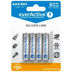 Akumulatorki AAA/R03 everActive Silver Line 800 mAh 4 | PartsPC.pl