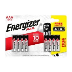Bateria alkaliczna Energizer Max AAA / LR03 - 8 sztuk | PartsPC.pl