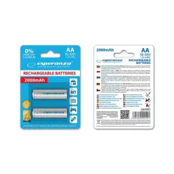 Akumulatorki AA Esperanza 2000mAh 2szt. białe | PartsPC.pl
