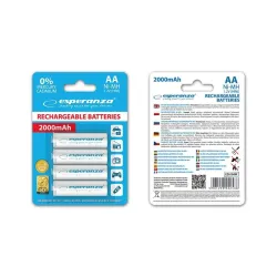 Akumulatorki AA Esperanza 2000mAh 4szt. białe | PartsPC.pl