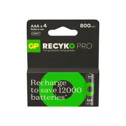 Akumulatorki AAA/R03 GP ReCyko Ni-MH 800mAh - 4 sztuki | PartsPC.pl