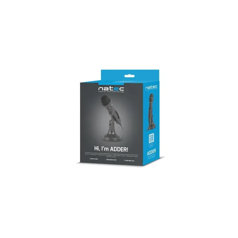 Mikrofon Natec ADDER Black | PartsPC.pl