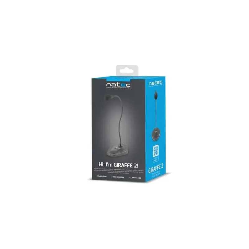 Mikrofon Natec Giraffe 2 czarny | PartsPC.pl