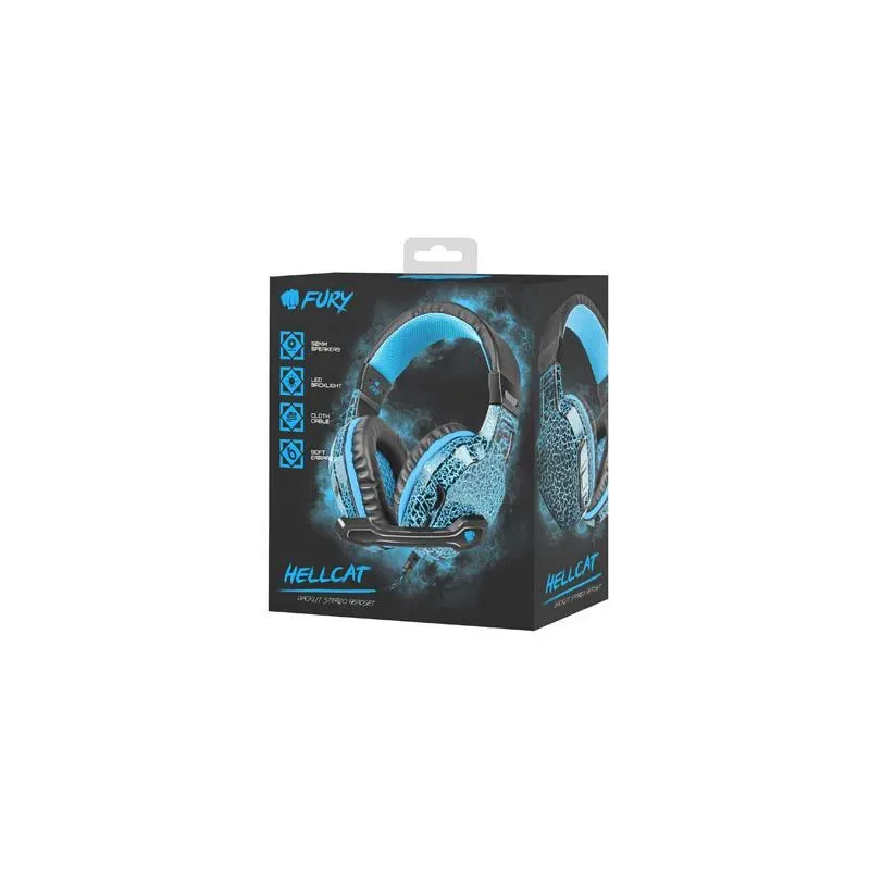 Słuchawki z mikrofonem Fury Hellcat LED Gaming | PartsPC.pl